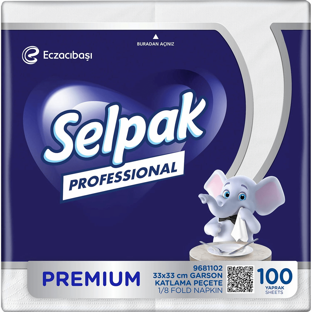 Selpak Professional Premium Garson Katlama Peçete 33x33 100'lü
