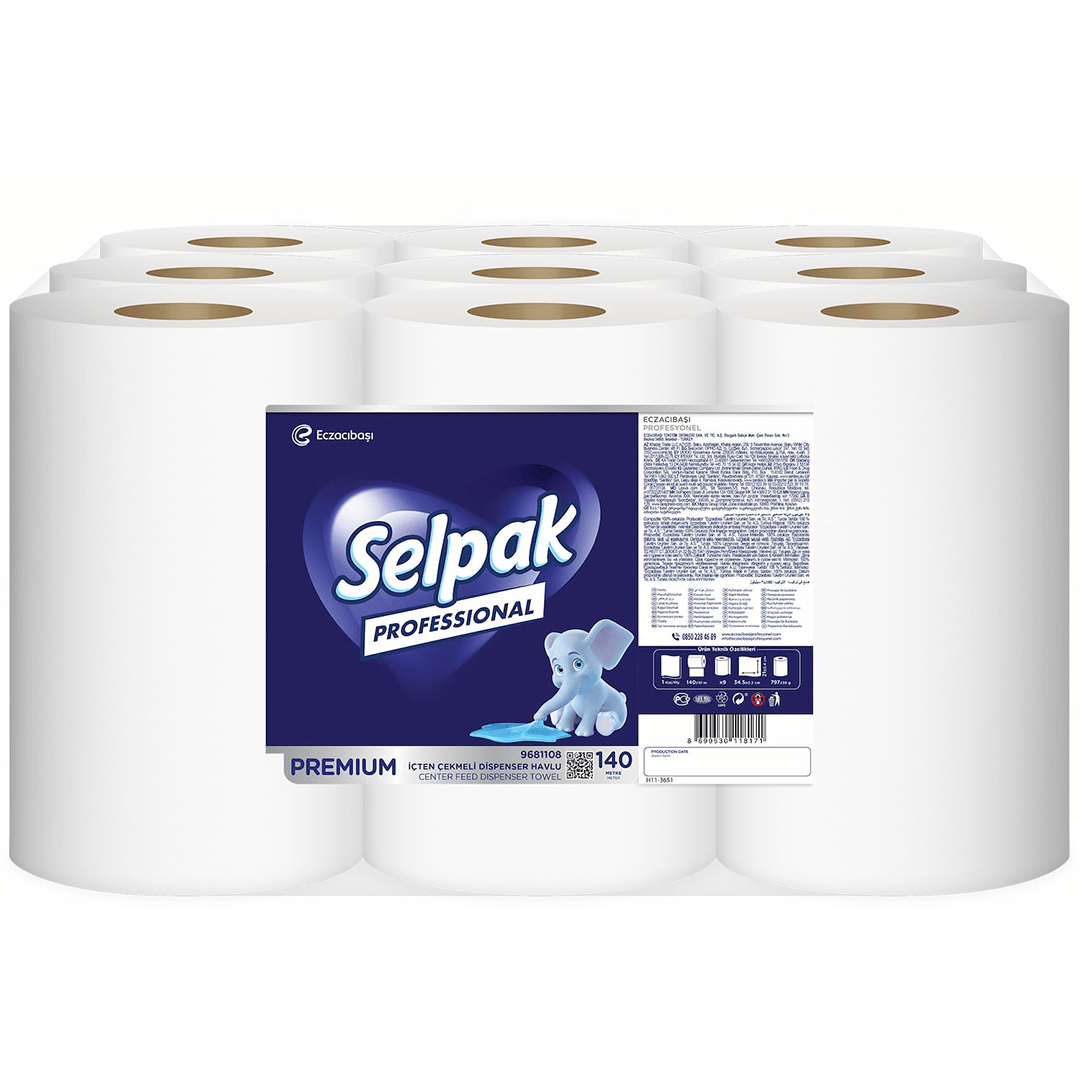 Selpak Professional Premium İçten Çekmeli Dispenser Havlu 140m