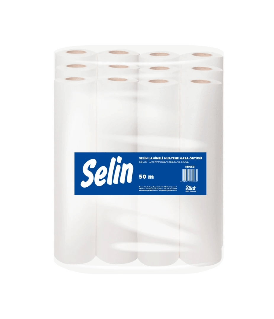 Selin Lamineli Muayene Masa Örtüsü 50 mt